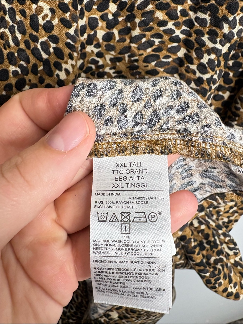 Old Navy Skirt Womens XXL Tall Maxi Leopard Elastic Waist Eclectic Grunge - Picture 5 of 7